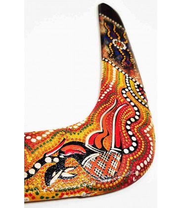 boomerang traditionnel aborigène kangourou